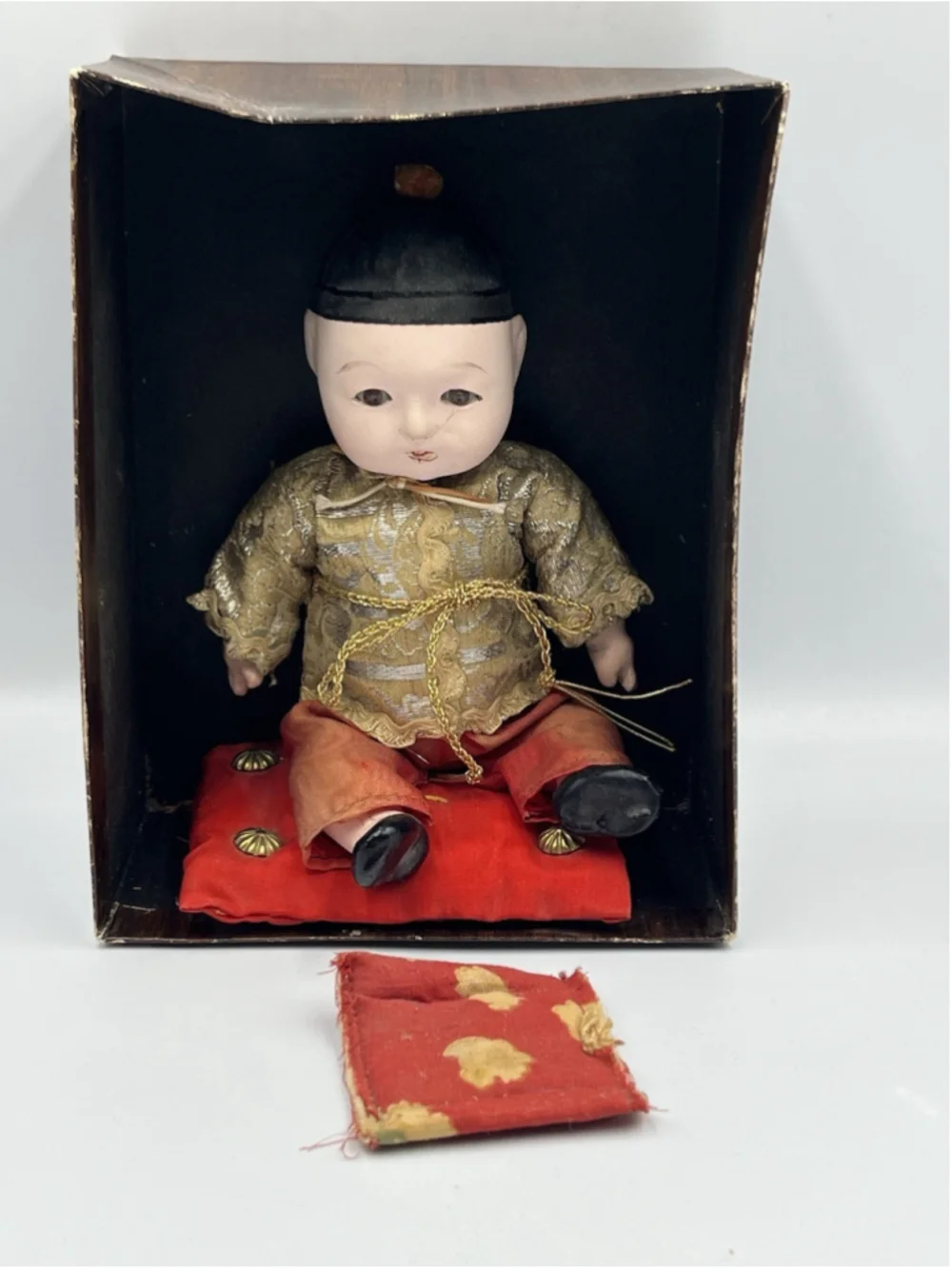 VTG Japanese Asian Ichimatsu GoFun Boy Doll jointed composition doll HTF , SEE